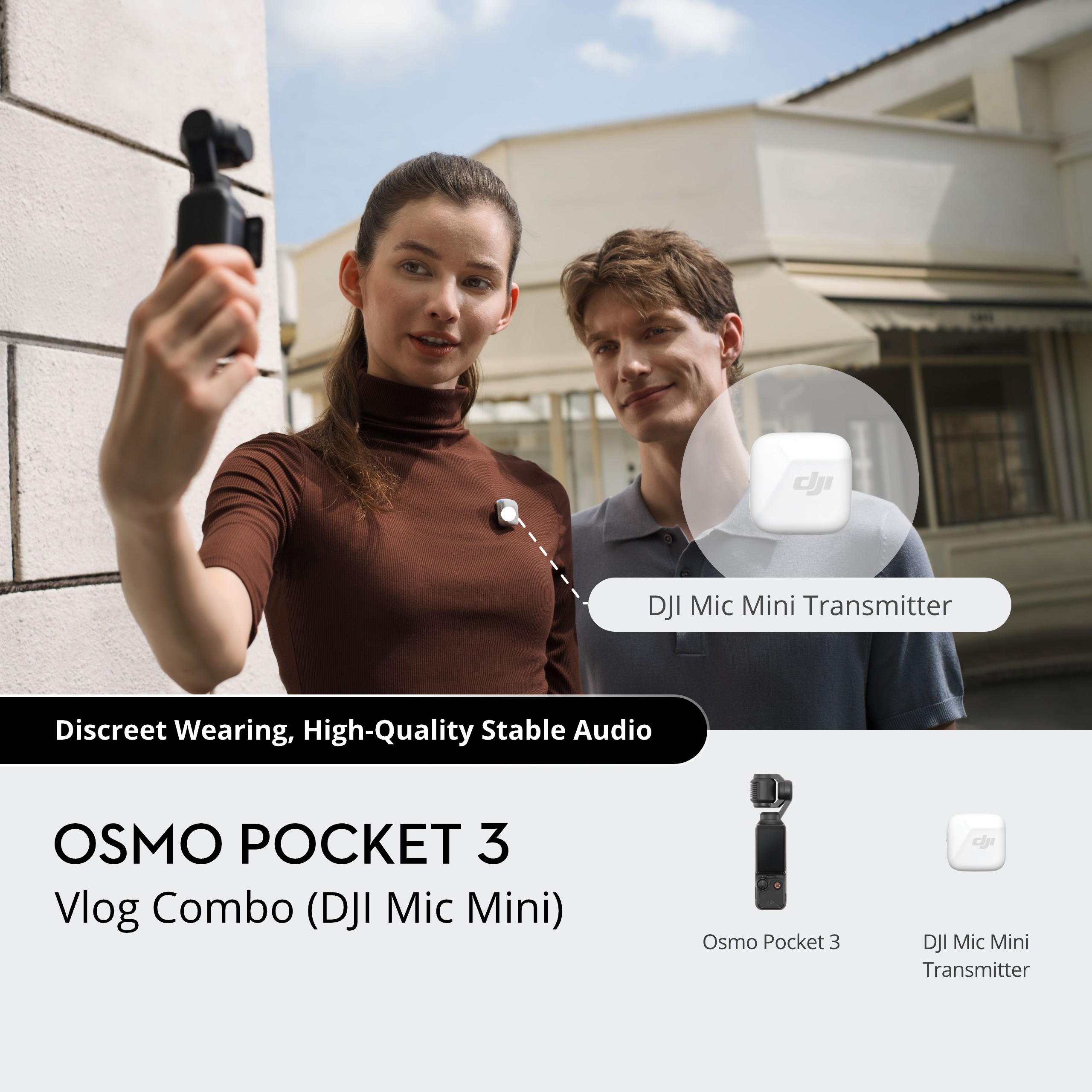 Osmo Pocket 3 Vlog Combo (DJI Mic Mini Transmitter Arctic White)
