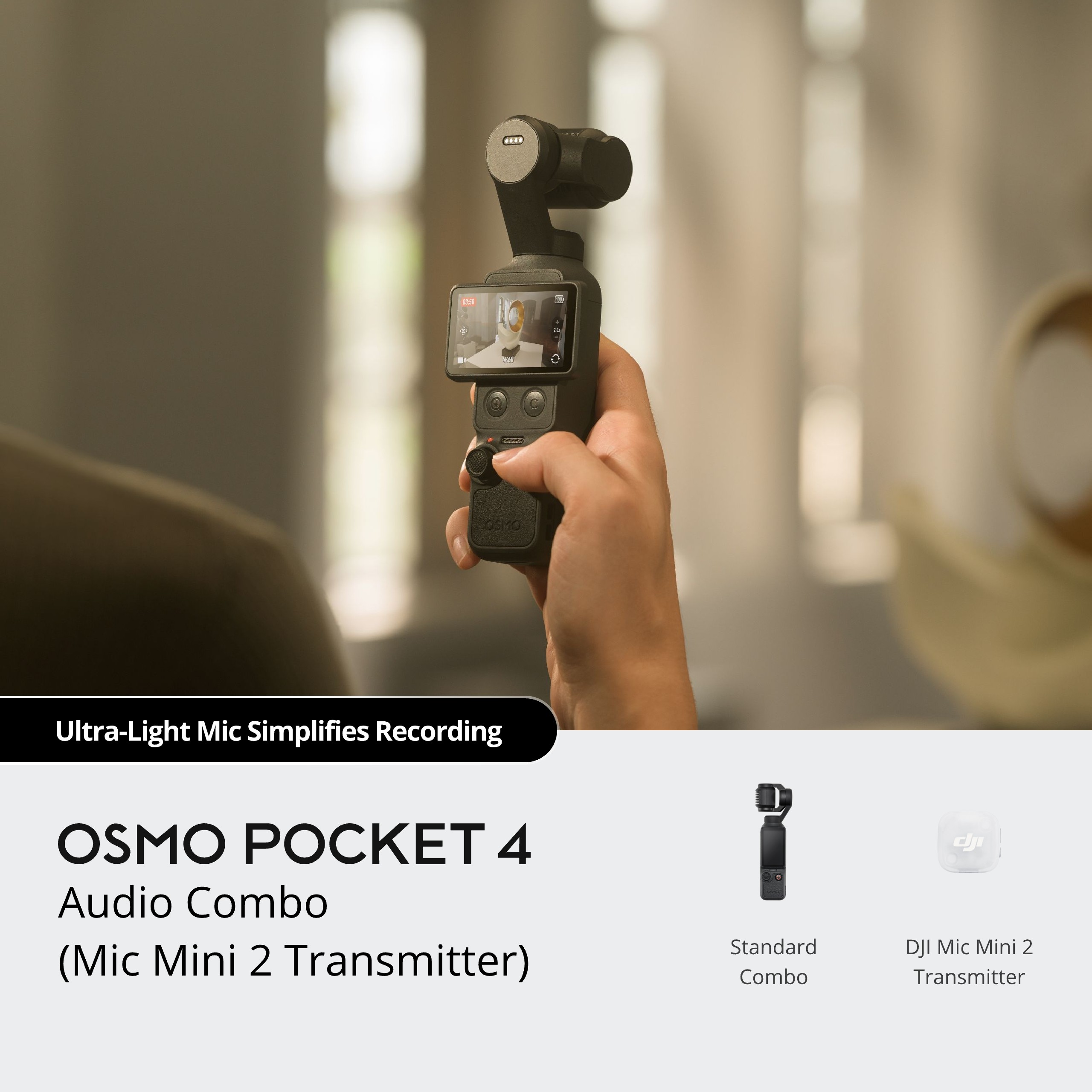 Osmo Pocket 4 Audio Combo (Mic Mini 2 Transmitter)