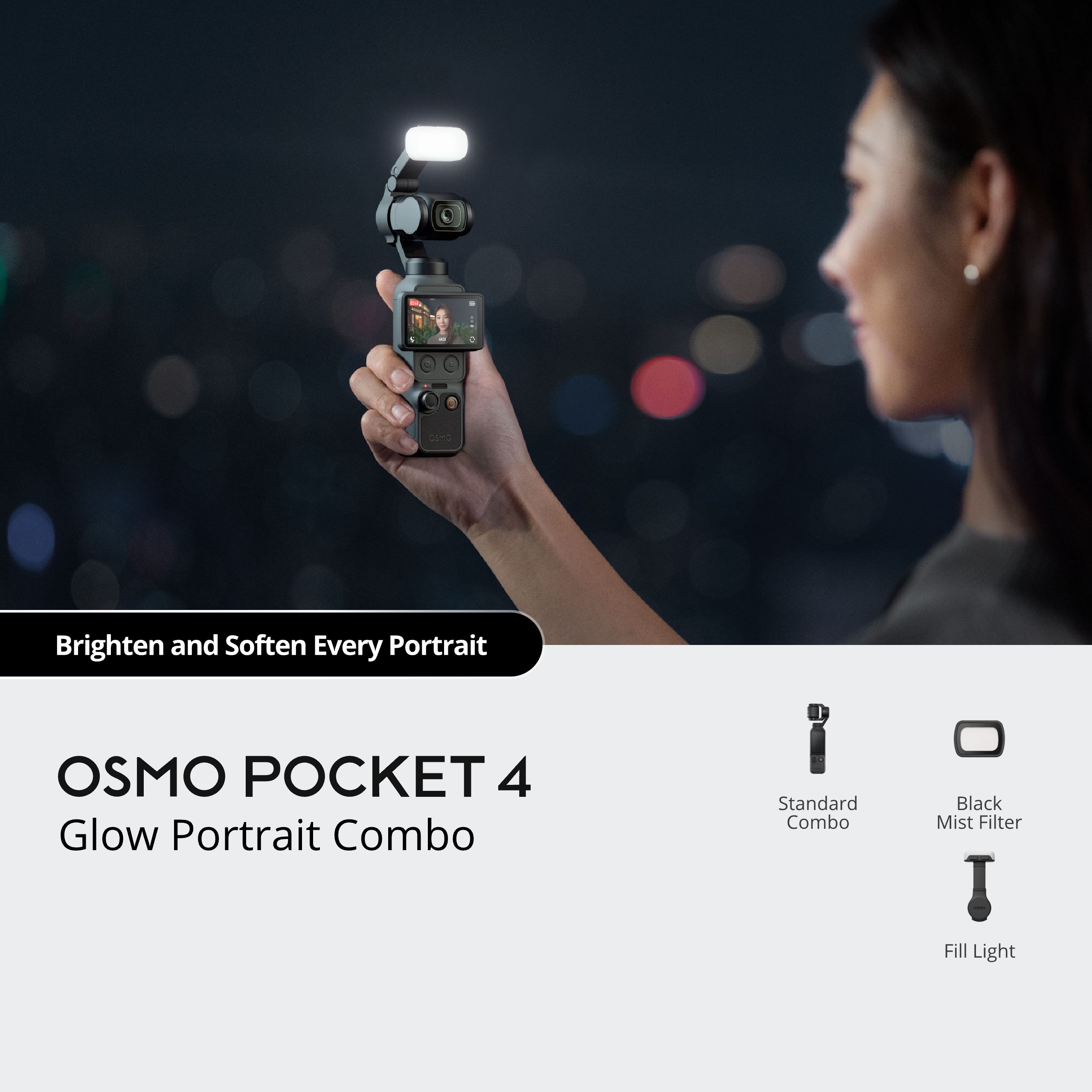 Osmo Pocket 4 Glow Portrait Combo